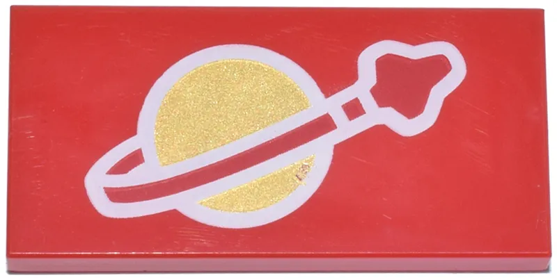 Tile 2 x 4 with Classic Space Logo Pattern