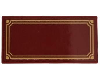 Tile 2 x 4 with Gold Border Pattern (Sticker) - Set 910044