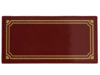 Tile 2 x 4 with Gold Border Pattern (Sticker) - Set 910044