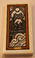 Tile 2 x 4 with Painting of Meister Wu Minifigure in Frame Pattern (Sticker) - Set 71814