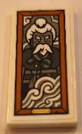 Tile 2 x 4 with Painting of Meister Wu Minifigure in Frame Pattern (Sticker) - Set 71814