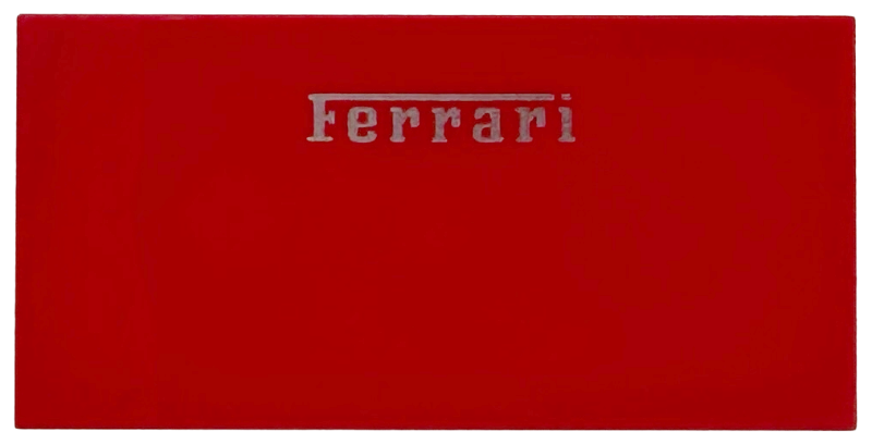Tile 2 x 4 with Silver Ferrari Logo Pattern