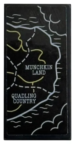 Tile 2 x 4 with OZ Map with 'MUNCHKIN LAND' and 'QUADLING COUNTRY' Right Half Pattern (Sticker) - Set 75689