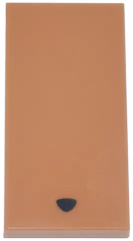 Tile 2 x 4 with Black Triangle Pattern (Pokémon Eevee Nose)