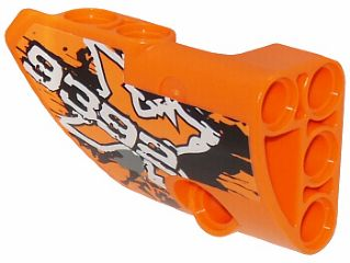 Technic, Panel Fairing # 1 Small Smooth Short, Side A with '9392' over 'X' Pattern (Sticker) - Set 9392