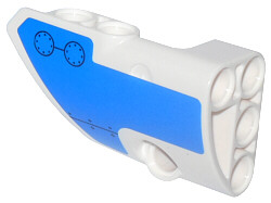 Technic, Panel Fairing # 1 Small Smooth Short, Side A with Blue Panel with Round Plates with Rivets Pattern (Sticker) - Set 42025