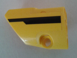 Technic, Panel Fairing # 1 Small Smooth Short, Side A with Black Stripe Pattern (Sticker) - Set 8053