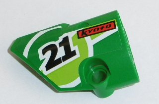 Technic, Panel Fairing # 1 Small Smooth Short, Side A with '21' and 'KYOTO' Pattern (Sticker) - Set 8864