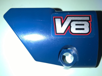 Technic, Panel Fairing # 1 Small Smooth Short, Side A with 'V8' Pattern (Sticker) - Set 41999