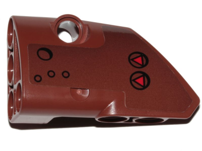 Technic, Panel Fairing # 1 Small Smooth Short, Side A with Black Circles and Red Triangles Pattern (Sticker) - Set 75532