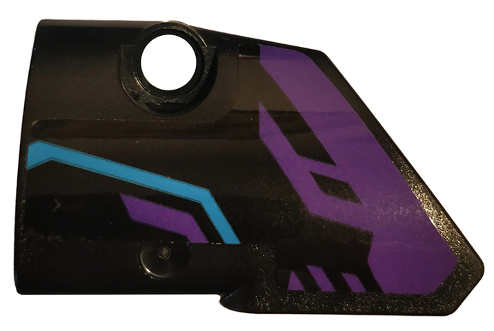 Technic, Panel Fairing # 1 Small Smooth Short, Side A with Dark Purple and Medium Azure Pattern (Sticker) - Set 70642