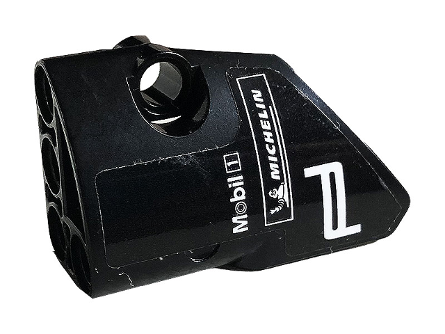 Technic, Panel Fairing # 1 Small Smooth Short, Side A with White Mobil 1, Michelin, and Porsche Design Logos Pattern (Sticker) - Set 42096