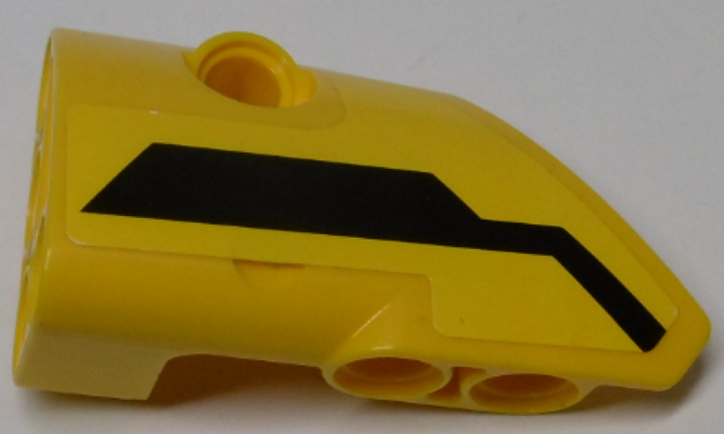 Technic, Panel Fairing # 1 Small Smooth Short, Side A with Black Stripe Pattern (Sticker) - Set 42009