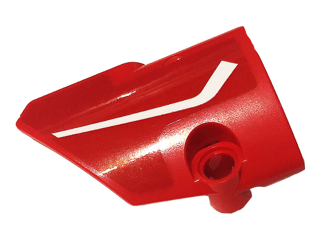 Technic, Panel Fairing # 1 Small Smooth Short, Side A with White Stripe Pattern (Sticker) - Set 42107