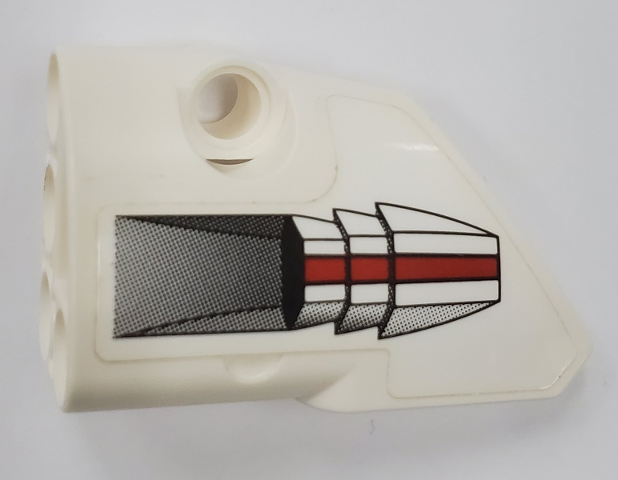 Technic, Panel Fairing # 1 Small Smooth Short, Side A with Turbine with Red Stripe Pattern (Sticker) - Set 42076