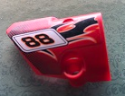 Technic, Panel Fairing # 1 Small Smooth Short, Side A with Black Number 88 and Flames Pattern (Sticker) - Set 8051