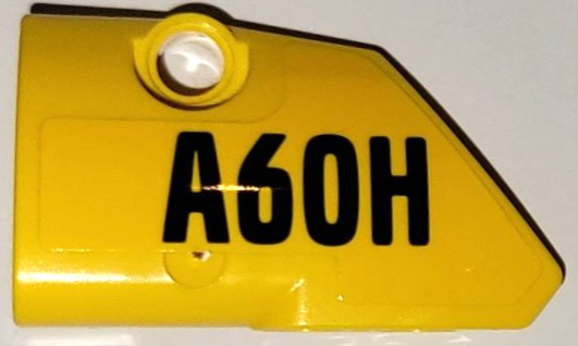 Technic, Panel Fairing # 1 Small Smooth Short, Side A with Black 'A60H' Pattern (Sticker) - Set 42114