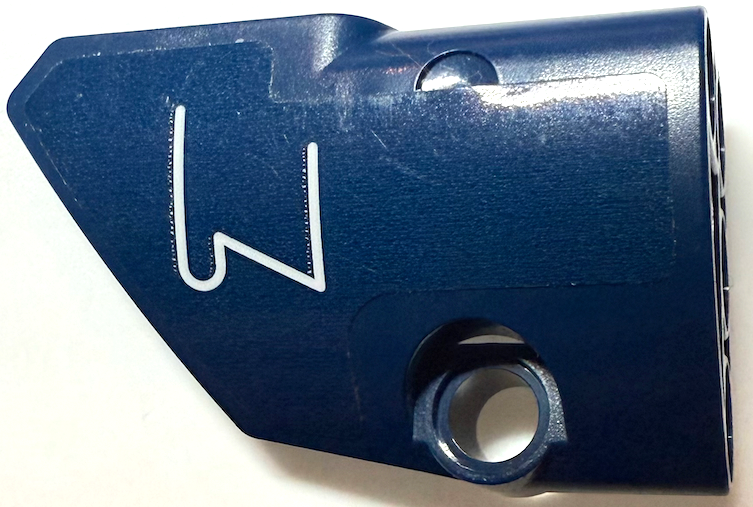 Technic, Panel Fairing # 1 Small Smooth Short, Side A with White Ship's Bulbous Bow Outline Pattern (Sticker) - Set 42064