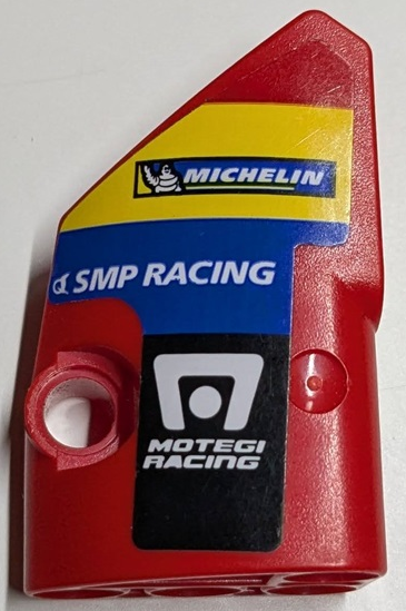Technic, Panel Fairing # 1 Small Smooth Short, Side A with Michelin, 'SMP RACING' and Motegi Racing Logos on Yellow, Blue and Black Stripes Pattern (Sticker) - Set 42125