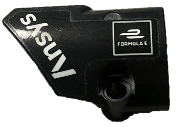 Technic, Panel Fairing # 1 Small Smooth Short, Side A with White Ansys and FORMULA E Logos Pattern (Sticker) - Set 42137