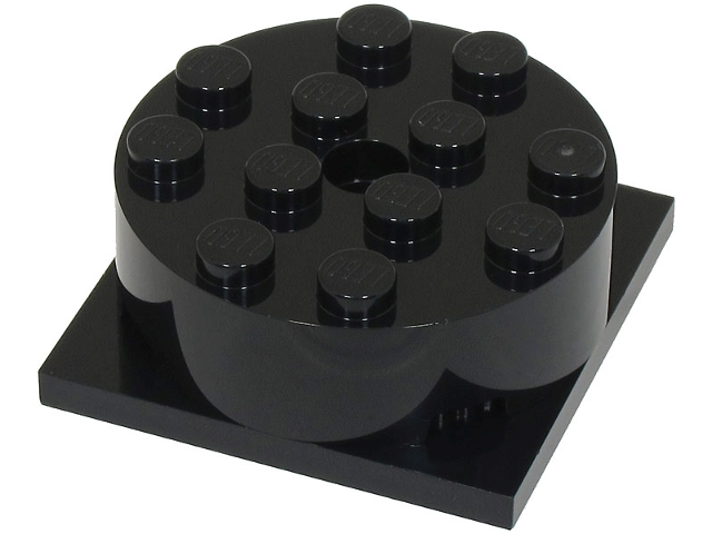Turntable 4 x 4 x 1 1/3 with Black Square Base, Locking (87081 / 61485)