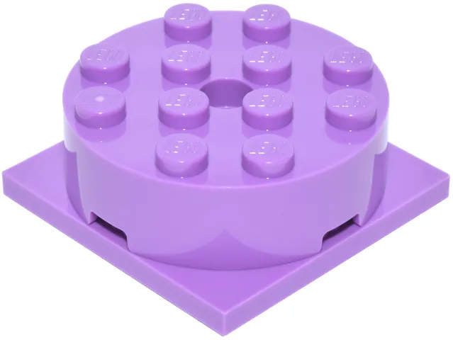 Turntable 4 x 4 x 1 1/3 with Medium Lavender Square Base, Locking (87081 / 61485)