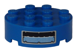 Brick, Round 4 x 4 with Hole with Water Level Window Pattern (Sticker) - Sets 8189 / 8191