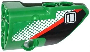 Technic, Panel Fairing # 2 Small Smooth Short, Side B with Door Handle, Red Stripe and White Dot Fade Pattern (Sticker) - Set 42008