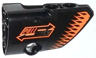 Technic, Panel Fairing # 2 Small Smooth Short, Side B with 'PULL BACK' and Orange Arrows Pattern (Sticker) - Set 42026