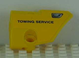 Technic, Panel Fairing # 2 Small Smooth Short, Side B with 'TOWING SERVICE' and Vent Pattern (Sticker) - Set 8109