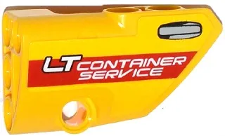 Technic, Panel Fairing # 2 Small Smooth Short, Side B with 'LT CONTAINER SERVICE' and Door Handle Pattern (Sticker) - Set 42024