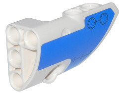 Technic, Panel Fairing # 2 Small Smooth Short, Side B with Blue Panel with Round Plates with Rivets Pattern (Sticker) - Set 42025