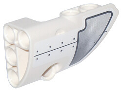 Technic, Panel Fairing # 2 Small Smooth Short, Side B with Gray Panel and Rivets Pattern (Sticker) - Set 42025