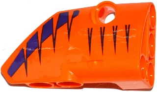 Technic, Panel Fairing # 2 Small Smooth Short, Side B with Dark Purple Tiger Stripes Pattern (Sticker) - Set 42048