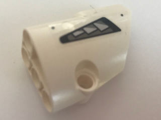 Technic, Panel Fairing # 2 Small Smooth Short, Side B with Black and Silver Trapezoid Pattern (Sticker) - Set 44014