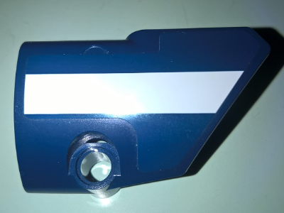 Technic, Panel Fairing # 2 Small Smooth Short, Side B with White Stripe Pattern (Sticker) - Set 41999