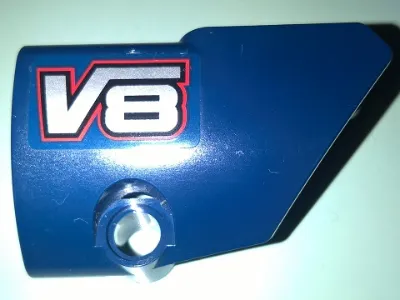 Technic, Panel Fairing # 2 Small Smooth Short, Side B with 'V8' Pattern (Sticker) - Set 41999