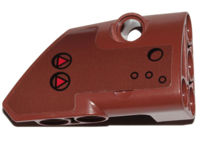 Technic, Panel Fairing # 2 Small Smooth Short, Side B with Black Circles and Red Triangles Pattern (Sticker) - Set 75532