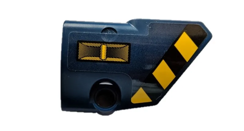 Technic, Panel Fairing # 2 Small Smooth Short, Side B with Black and Yellow Danger Stripes and Lifting Shackle Pattern (Sticker) - Set 42079