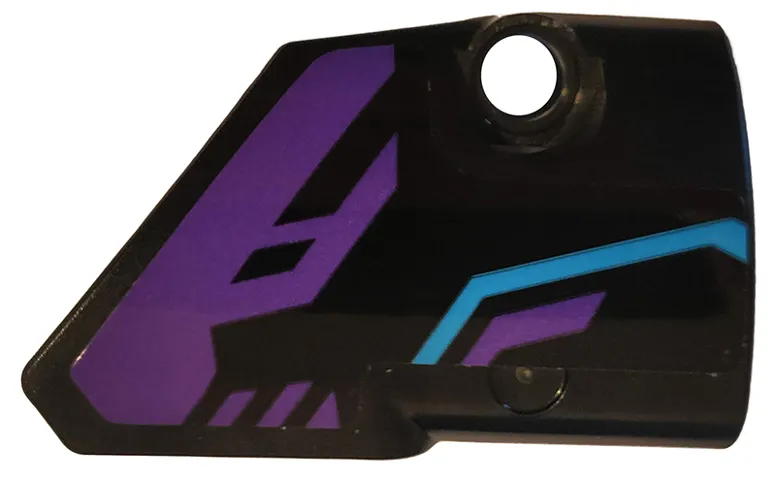 Technic, Panel Fairing # 2 Small Smooth Short, Side B with Dark Purple and Medium Azure Pattern (Sticker) - Set 70642