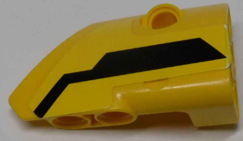 Technic, Panel Fairing # 2 Small Smooth Short, Side B with Black Stripe Pattern (Sticker) - Set 42009