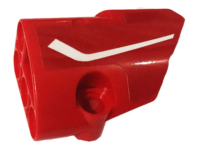 Technic, Panel Fairing # 2 Small Smooth Short, Side B with White Stripe Pattern (Sticker) - Set 42107