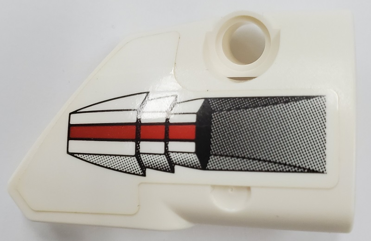 Technic, Panel Fairing # 2 Small Smooth Short, Side B with Turbine with Red Stripe Pattern (Sticker) - Set 42076