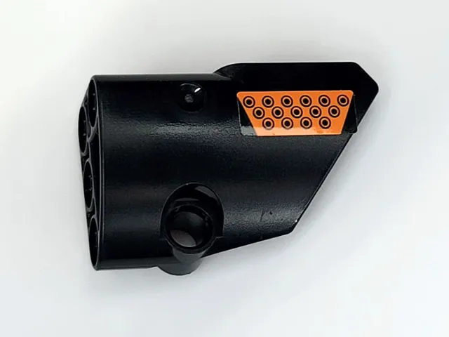 Technic, Panel Fairing # 2 Small Smooth Short, Side B with Orange Tread Plate Pattern (Sticker) - Set 42081