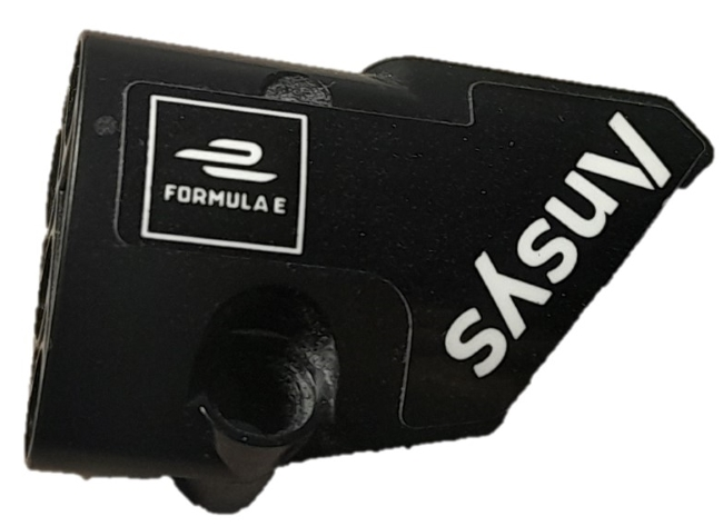 Technic, Panel Fairing # 2 Small Smooth Short, Side B with White Ansys and FORMULA E Logos Pattern (Sticker) - Set 42137