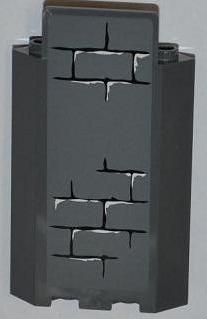 Panel 3 x 3 x 6 Corner Wall without Bottom Indentations with Dark Bluish Gray Bricks Pattern (Sticker) - Set 4194