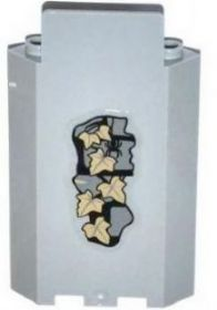 Panel 3 x 3 x 6 Corner Wall without Bottom Indentations with Bricks, 6 Dark Tan Ivy Leaves and Black Spider Pattern (Sticker) - Set 9468