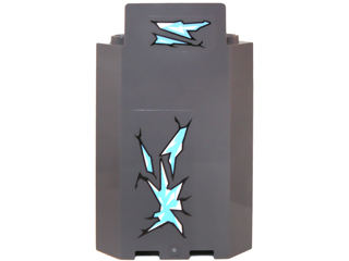 Panel 3 x 3 x 6 Corner Wall without Bottom Indentations with Ice Cracks Pattern (Stickers) - Set 70147