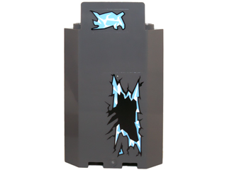 Panel 3 x 3 x 6 Corner Wall without Bottom Indentations with Ice Cracks and Hole Pattern (Stickers) - Set 70147