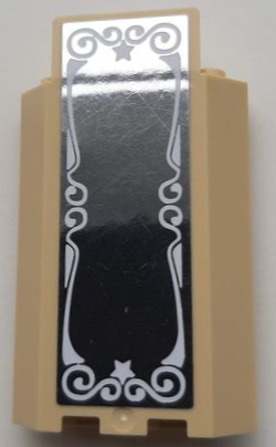 Panel 3 x 3 x 6 Corner Wall without Bottom Indentations with Mirror Pattern (Sticker) - Set 31095